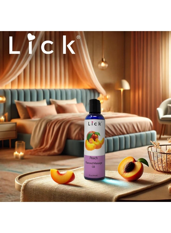 LICK Peach Flavored Massage Oil for Couples - Image 2
